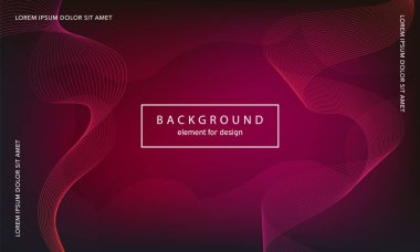 Soyut arkaplan. Tasarım posteri için dalga elemanı. Dijital frekans dengeleyici. Tarz sanatı. Karıştırma aracı kullanarak renkli parlak dalga çizgileri oluşturuldu. Kıvrımlı dalgalı çizgi düz çizgi.