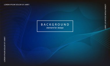 Soyut arkaplan. Tasarım posteri için dalga elemanı. Dijital frekans dengeleyici. Tarz sanatı. Karıştırma aracı kullanarak renkli parlak dalga çizgileri oluşturuldu. Kıvrımlı dalgalı çizgi düz çizgi.