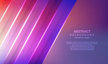 Minimal geometric abstract gradient background for modern design poster. Bright design texture. Dynamic line shapes composition. Colorful backdrop for artistic project. Vector illustration