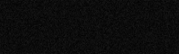 Code Binaire Fond Noir Blanc Avec Deux Chiffres Binaires Isolé — Image vectorielle