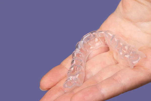 stock image orthodontic treatment, invisible braces, new orthodontic technology, occlusal splint