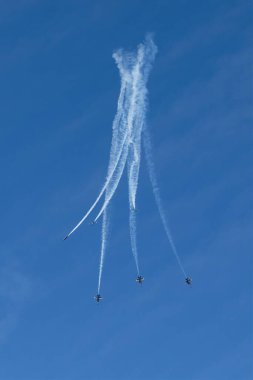 Air show, aerial maneuvers clipart