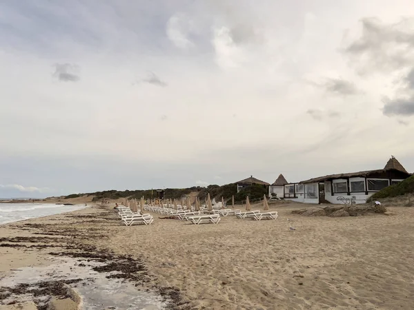 Ίμπιζα Ισπανία Σεπτεμβρίου 2023 Άποψη Της Παραλίας Του Cavallet — Φωτογραφία Αρχείου