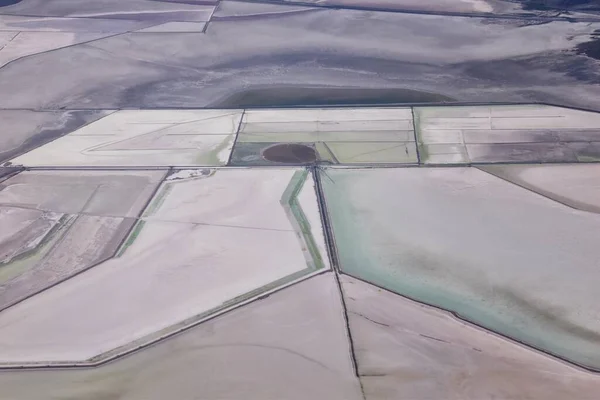 Salt Flats Utah Aerial View Salt Flats Landscape Blue Sky — Stock Photo, Image