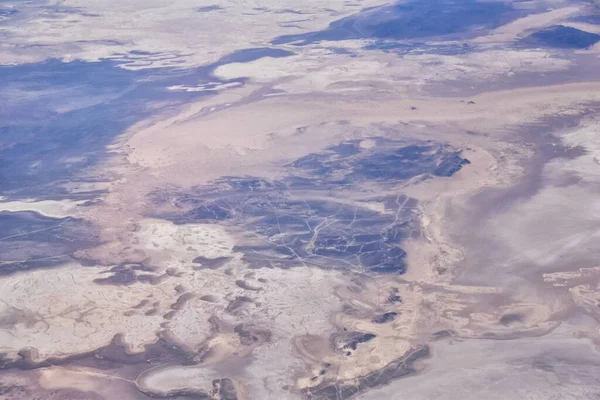 Saline Nello Utah Vista Aerea Salt Flats Landscape Cielo Blu — Foto Stock