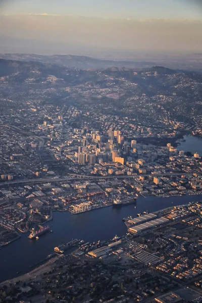 San Jose Belvárosi Légi Felvétel Repülőgépről San Francisco Közelében Kalifornia — Stock Fotó
