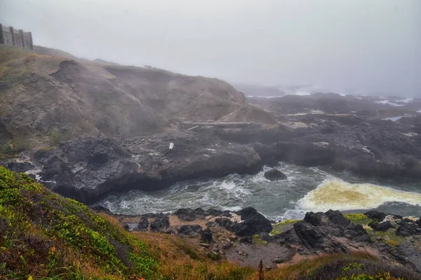 Spouting Horn Views Cape Perpetua Στο Oregon Coast Thor Well — Φωτογραφία Αρχείου