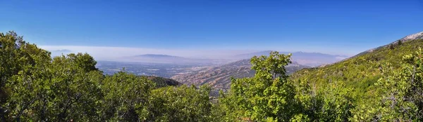 Utah County Valley Blick Vom Hamongog Wanderweg Auf Die Lone — Stockfoto