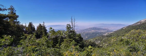 Utah County Valley Uitzicht Vanaf Hamongog Wandelpad Uitzicht Lone Peak — Stockfoto