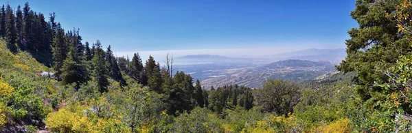 Utah County Valley Blick Vom Hamongog Wanderweg Auf Die Lone — Stockfoto