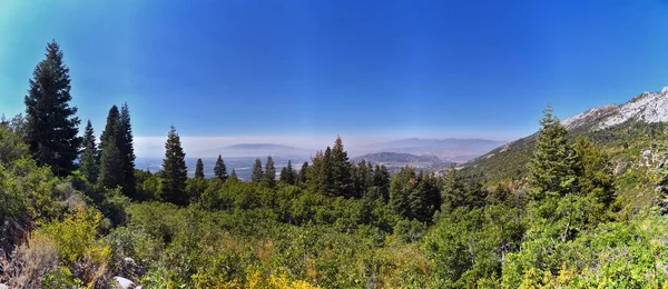 Вид Долину Округа Юта Туристической Тропы Хамонгог Lone Peak Wilderness — стоковое фото