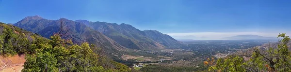 Utah County Valley Vista Desde Hamongog Senderismo Vistas Lone Peak — Foto de Stock