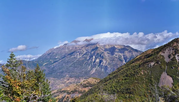 Timpanogos Peak Blickt Auf Den Kyhv Peak Mount Timpanogos Wasatch — Stockfoto