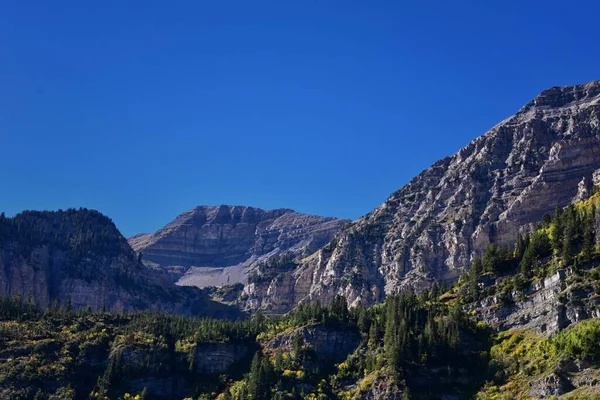 Timpanogos Peak Blick Zurück Wandern Bear Canyon Trail Wasatch Range — Stockfoto