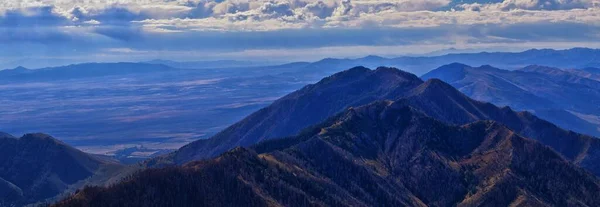 Deseret Peak Απόψεις Πεζοπορία Stansbury Βουνά Από Oquirrh Οροσειρά Βραχώδη — Φωτογραφία Αρχείου