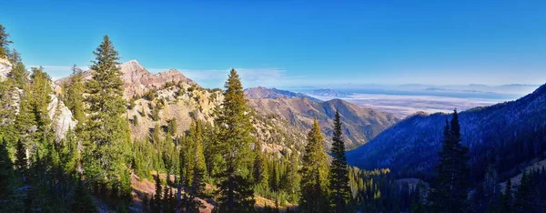 Deseret Peak Utsikt Vandring Stansbury Mountains Oquirrh Mountain Range Rocky — Stockfoto