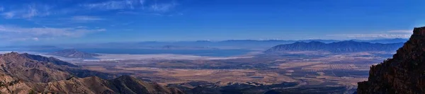 Het Great Salt Lake Van Deseret Peak Uitzicht Wandelen Stansbury — Stockfoto