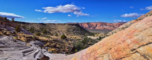 Snow Canyon Views from Jones Bones hiking trail St George Utah Zions National Park. USA.