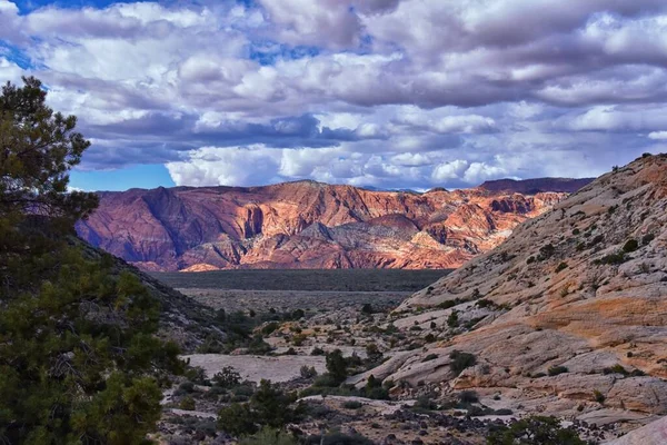 Snow Canyon Utsikt Från Jones Bones Vandringsled George Utah Zions — Stockfoto