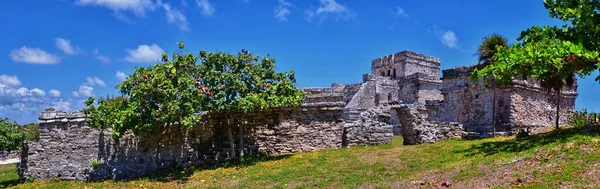 Tulum Starożytne Miasto Portowe Majów Wybrzeżu Karaibów Meksyku Półwysep Jukatyński — Zdjęcie stockowe