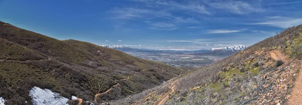 Blick Auf Salt Lake Und Das Utah County Valley Vom — Stockfoto