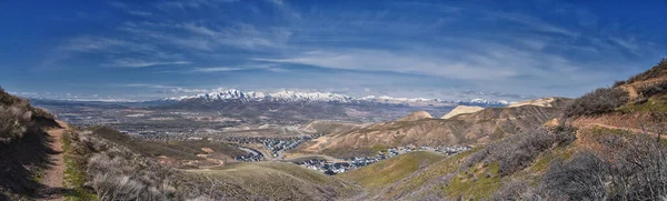 Salt Lake Utah County Valley Views Sensei Lolo Loop Trail — Fotografia de Stock