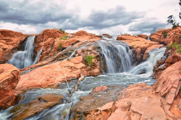 Blick Auf Den Gunlock Falls State Park Reservoir Wasserfall Utah — Stockfoto