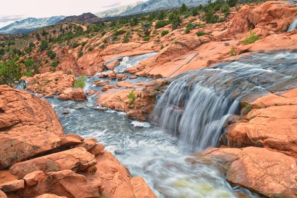 Výhledy Vodopád Státního Parku Gunlock Falls Utah George 2023 Rekordní — Stock fotografie