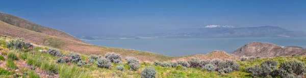 Utah Lake Desde West Lake Mountain Peak Senderismo Vistas Por — Foto de Stock