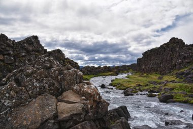 Thingvellir Ulusal Parkı ingvellir, tarihi yer, ilk parlamento ve ulusal park İzlanda 'da, Reykjavk Avrupa' nın doğusunda UNESCO