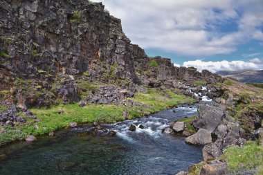 Thingvellir Ulusal Parkı ingvellir, tarihi yer, ilk parlamento ve ulusal park İzlanda 'da, Reykjavk Avrupa' nın doğusunda UNESCO