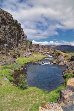Thingvellir Ulusal Parkı ingvellir, tarihi yer, ilk parlamento ve ulusal park İzlanda 'da, Reykjavk Avrupa' nın doğusunda UNESCO