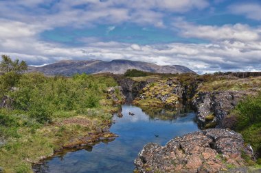 Thingvellir Ulusal Parkı ingvellir, tarihi yer, ilk parlamento ve ulusal park İzlanda 'da, Reykjavk Avrupa' nın doğusunda UNESCO
