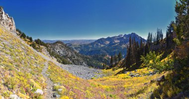 Timpanogos Dağı Elder Tepesi, Wasatch Sıradağları, Uinta-Wasatch-Cache Ulusal Ormanı, Utah, ABD
