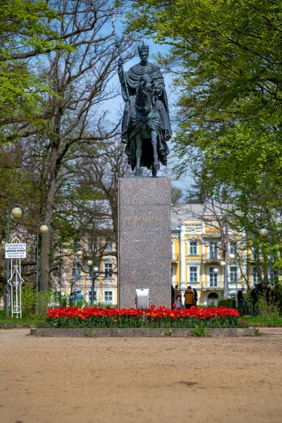 Frantiskovy Lazne Τσεχική Δημοκρατία Μαΐου 2023 Άγαλμα Ιππικού Του Αυστριακού — Φωτογραφία Αρχείου