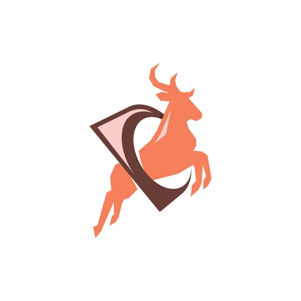 Λογότυπο Ελαφιού Γράμμα Λογότυπο Δημιουργικού Σχεδιασμού Εικονογράφηση Διανύσματος Eps Eps — Διανυσματικό Αρχείο