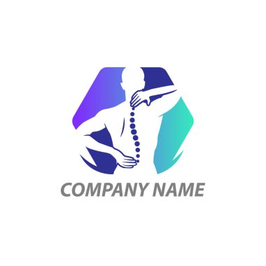 Kayropraktik logo omurilik bakımı vektör simgesi. EPS 10