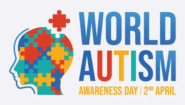 stock vector World autism awareness day. World autism awareness day concept vector image