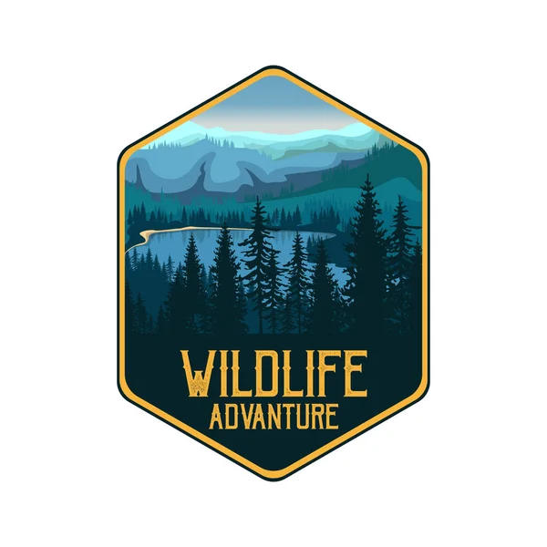 Adventure Mountain Outdoor Vintage Logo Template Badge Emblem Style Pro — Stockvektor
