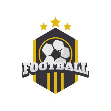 Football or soccer club logo badge vector image. Football or soccer Club Logo Template Creator for Sports Team Vector