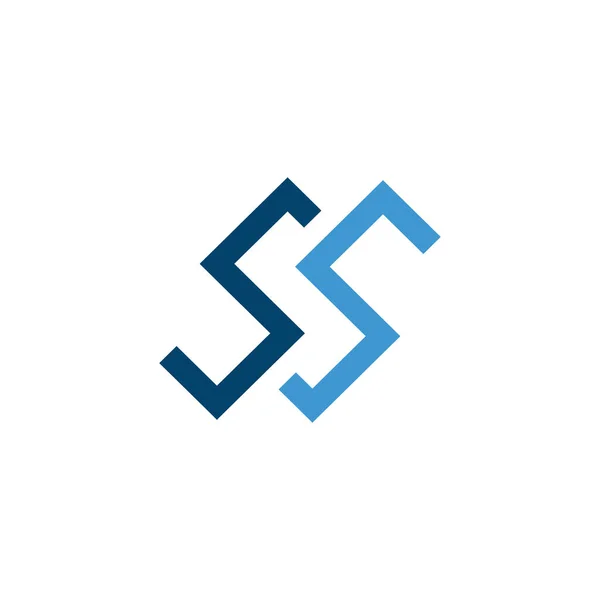 Initiële Letter Double Icoon Design Vector Letter Pictogram Ontwerp Sjabloon — Stockvector