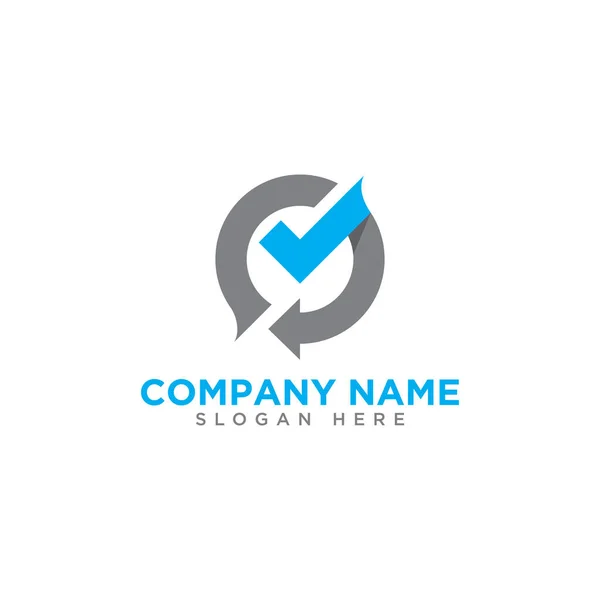 Checkmark Rewind Símbolo Marca Sinal Design Plana Logotipo Ilustração Vetorial — Vetor de Stock