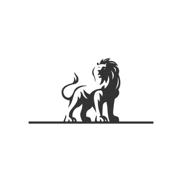 Львиный Логотип Икона Логотипа Компании Логотип Прочность Сила Символа Векторного — стоковый вектор