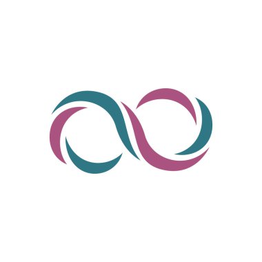 Sonsuz logo resimleri illüstrasyon tasarımı. Gradyan sonsuz logo modern konsept. Sonsuzluk sembolü sınırsız logo tasarım vektör şablonu