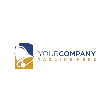 Finansal danışmanlar logo tasarım şablonu ile soyut çan