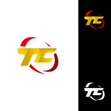 İlk Mektup TC, iş ve şirket kimliği için Logo Bağlantılı. EPS 10