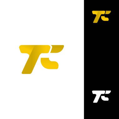 İlk Mektup TC, iş ve şirket kimliği için Logo Bağlantılı. EPS 10