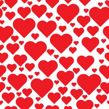 Sevgililer Günü ve Aşk için kusursuz kırmızı kalpler deseni