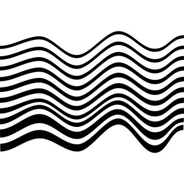 Dekorasyon için beyaz arka planda dalgalı siyah kıvrımlı çizgiler. Kartvizitler, posterler, web tasarımı, tebrik kartı, tekstil