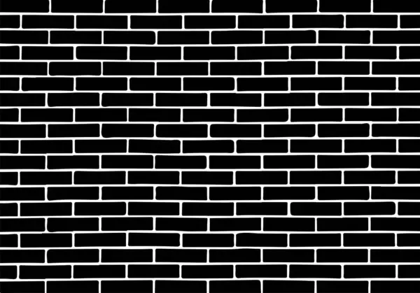 Brick Black White Wall Design Element Background — Stock Vector